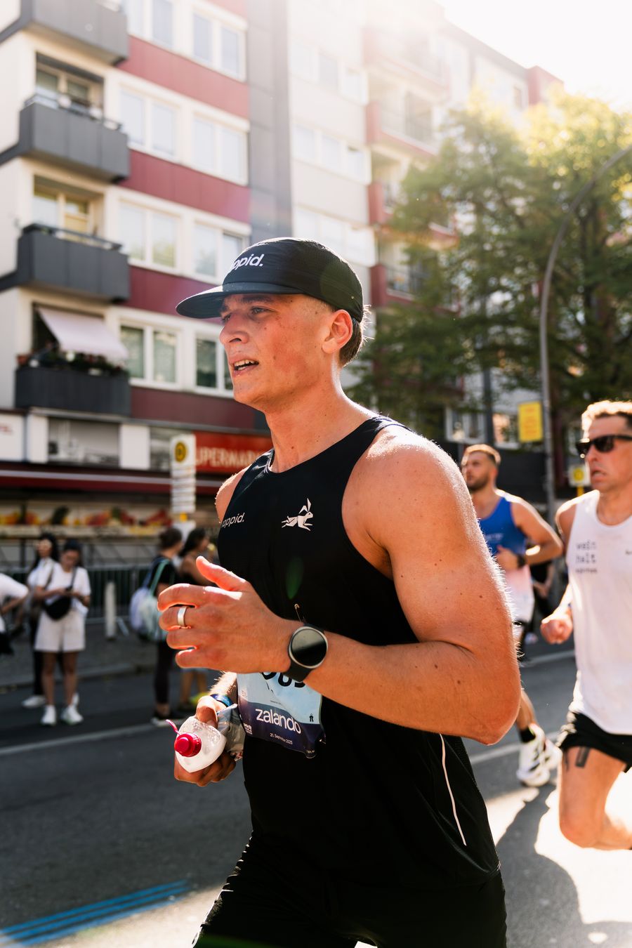 Kim running the Berlin Marathon
